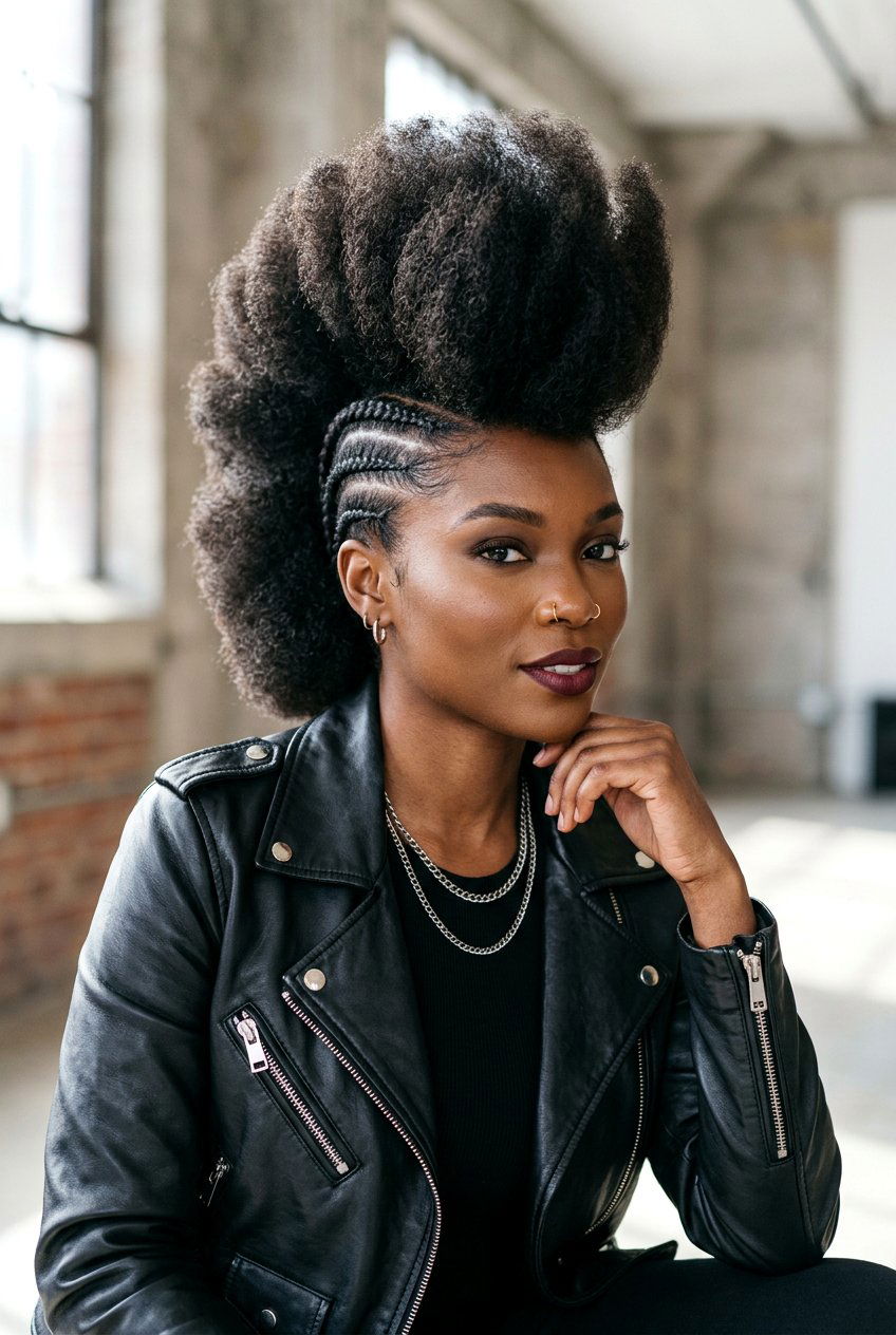 Blowout Afro Mohawk - 20 blowout afro hairstyle for natural hair - 20 blowout afro hairstyle for natural hair