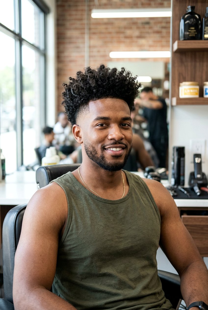 Blowout Fade Curly Hair - 20 men haircut ideas for curly hair - 20 men haircut ideas for curly hair