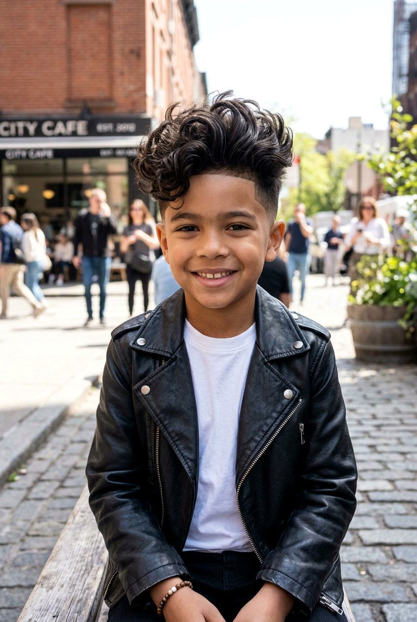 Blowout Taper With Curls - 20 boys haircut with taper and curls - 20 boys haircut with taper and curls