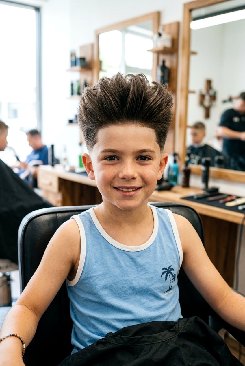 Blowout With Low Taper - 20 young boys haircut for round face - 20 young boys haircut for round face