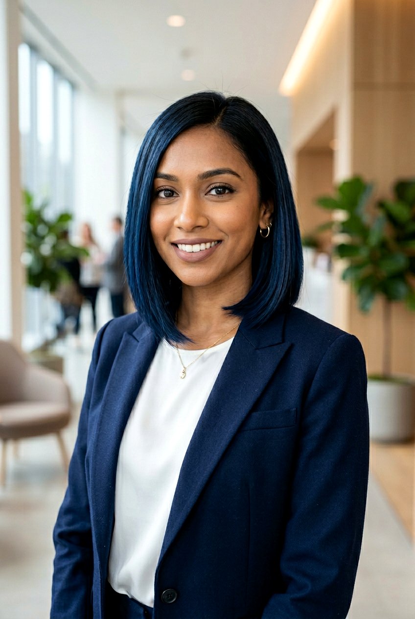 Blue Balayage Bob On Black Hair - 20 blue balayage on black hair - 20 blue balayage on black hair