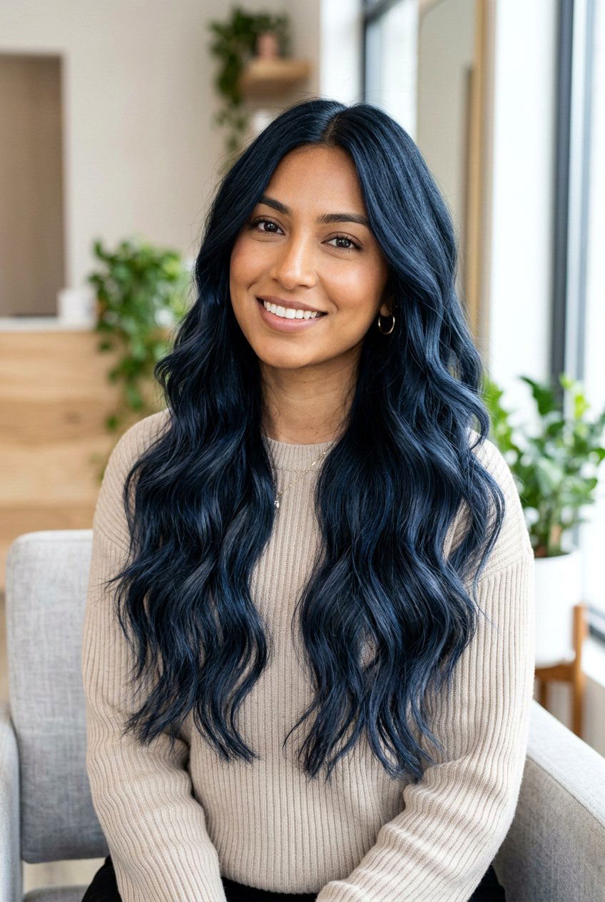 Blue Black Balayage For Warm Skin Tones - 20 blue black balayage - 20 blue black balayage