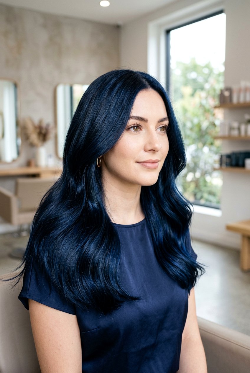 Blue Black Brunette - 20 cool toned brunette hair - 20 cool toned brunette hair