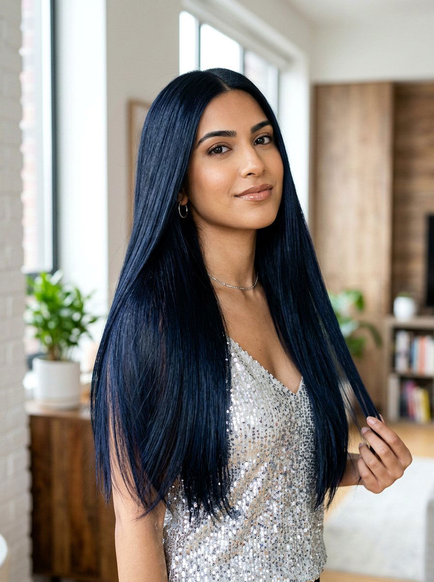 Blue Black Hair Color - 20 photoshoot hair color ideas - 20 photoshoot hair color ideas