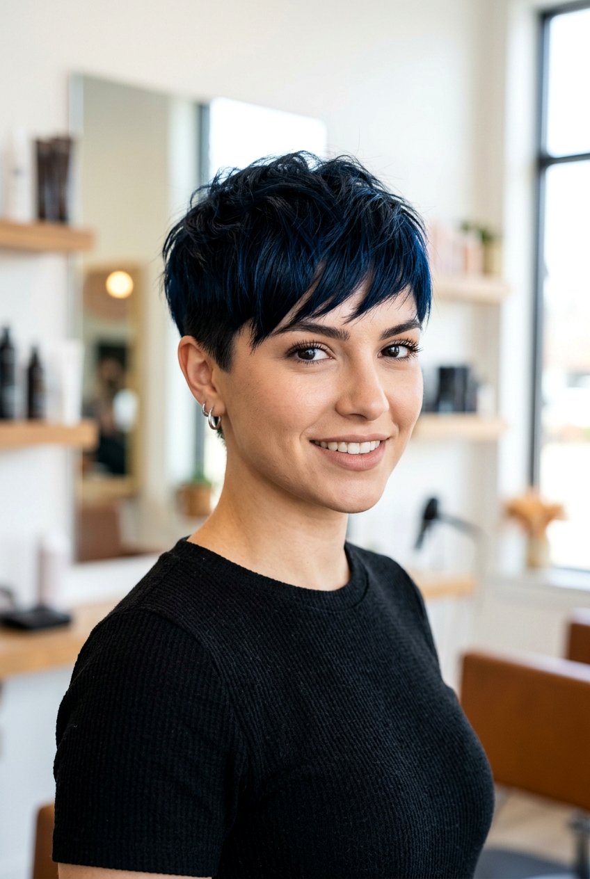 Blue Black Pixie Cut - 20 blue black hair color - 20 blue black hair color