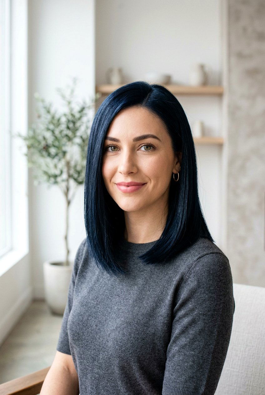 Blue Black Shoulder Length Hair - 20 hair color ideas for shoulder length hair - 20 hair color ideas for shoulder length hair