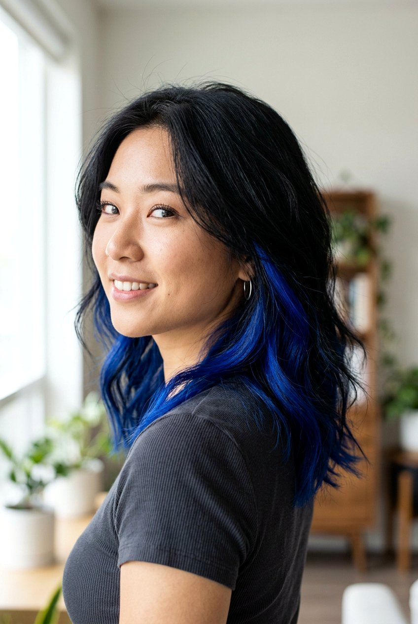 Blue Black Underlayer - 20 blue black hair color - 20 blue black hair color