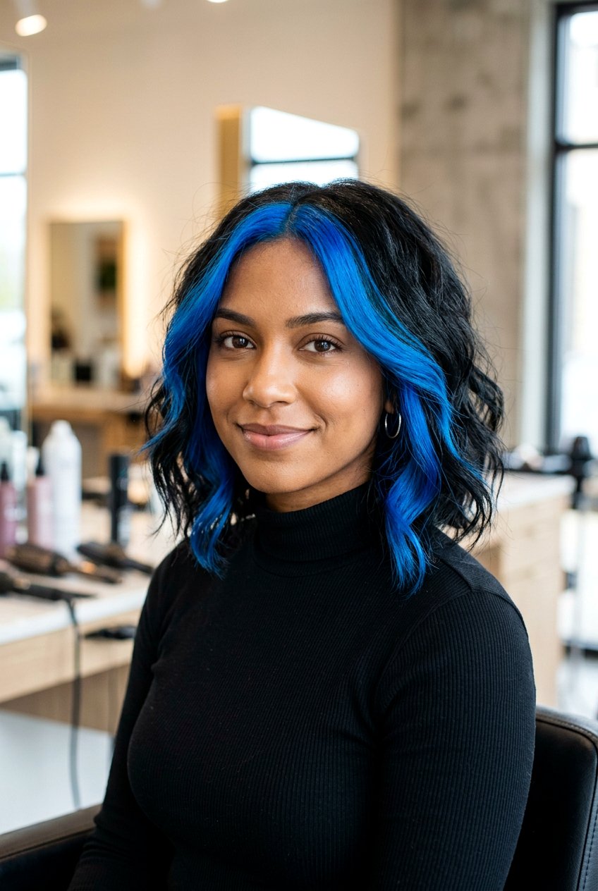 Blue Money Piece Hair - 20 money piece hair color - 20 money piece hair color