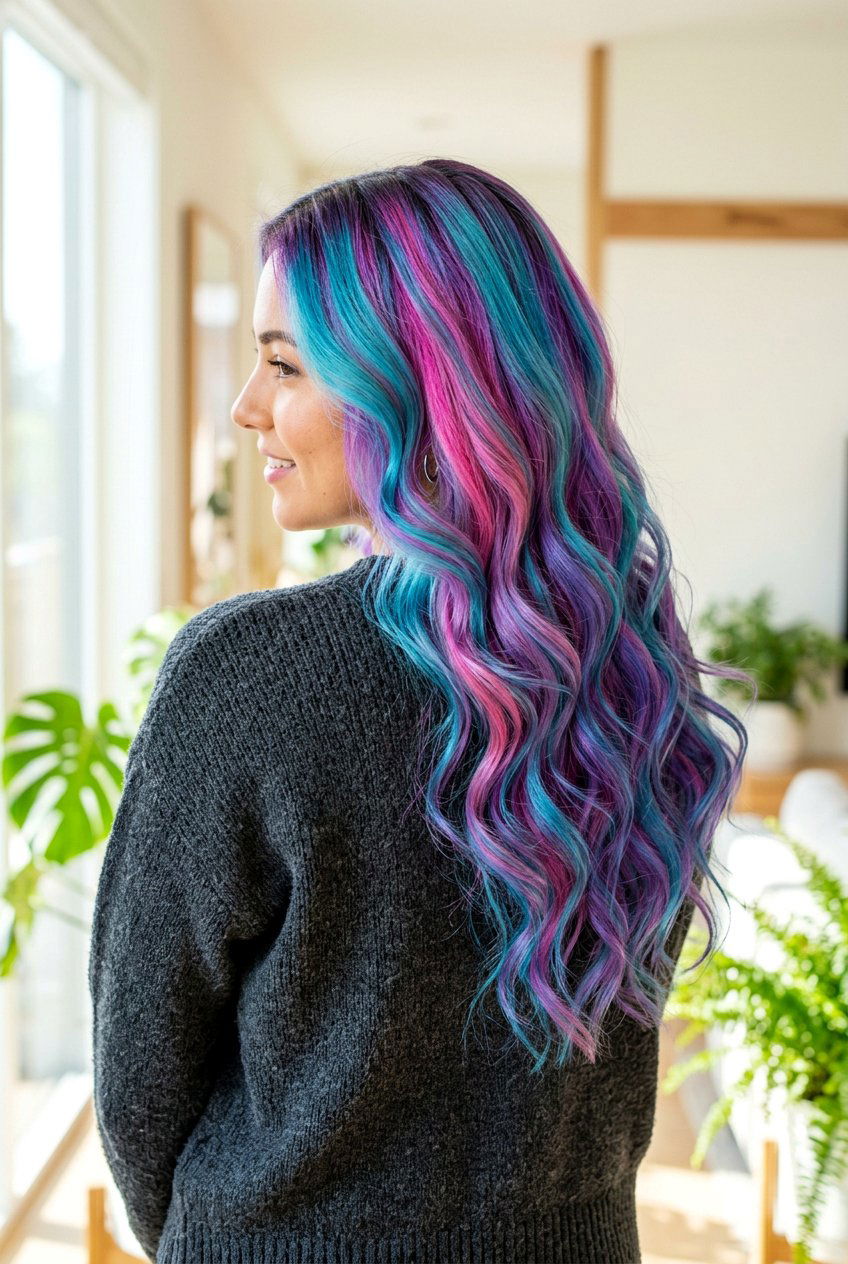 Blue Pink Purple Mermaid Hair - 20 mermaid hair color ideas - 20 mermaid hair color ideas