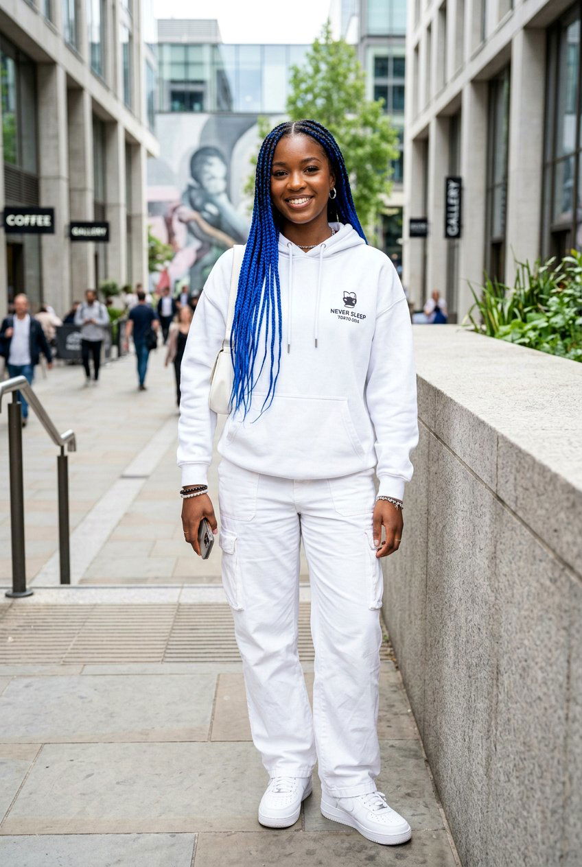 Blue medium box braids - 20 medium box braids hairstyles - 20 medium box braids hairstyles