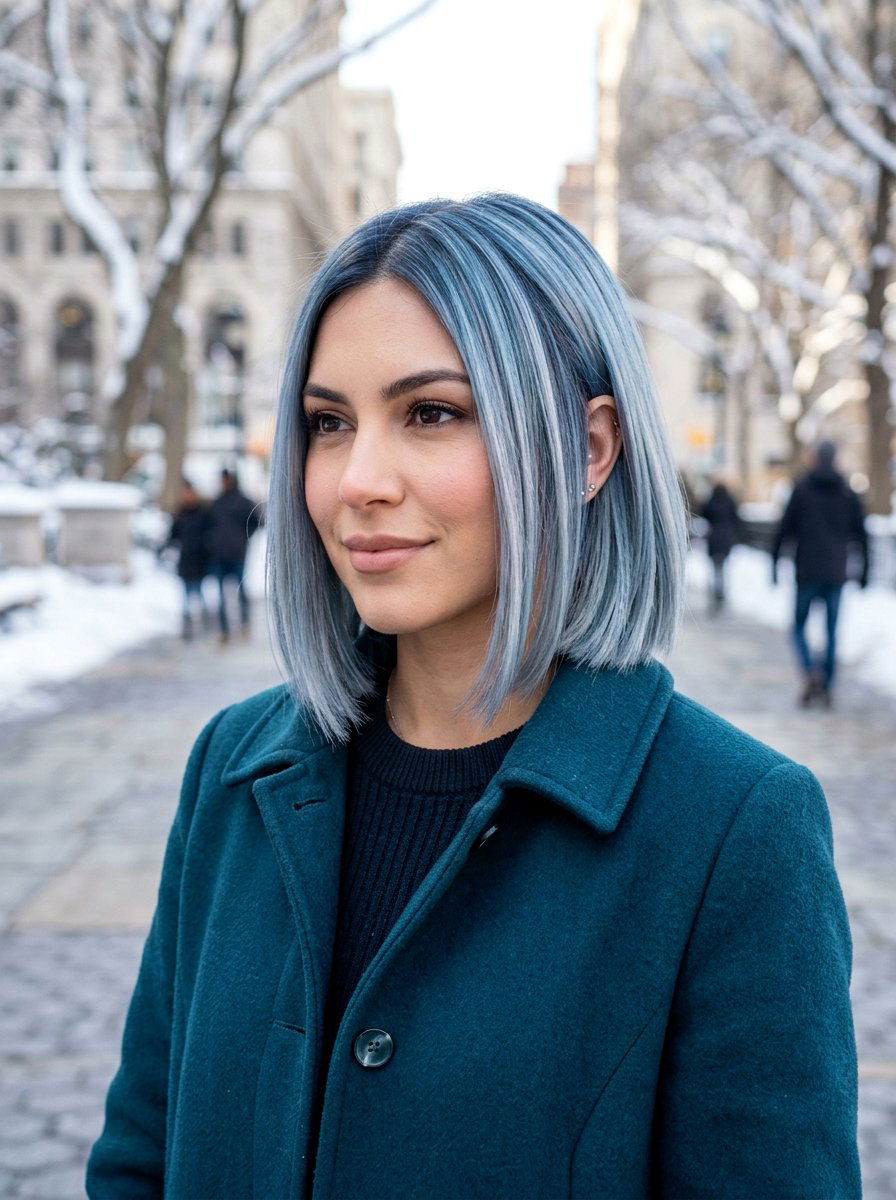 Blue silver balayage bob - 20 silver balayage bob haircut - 20 silver balayage bob haircut