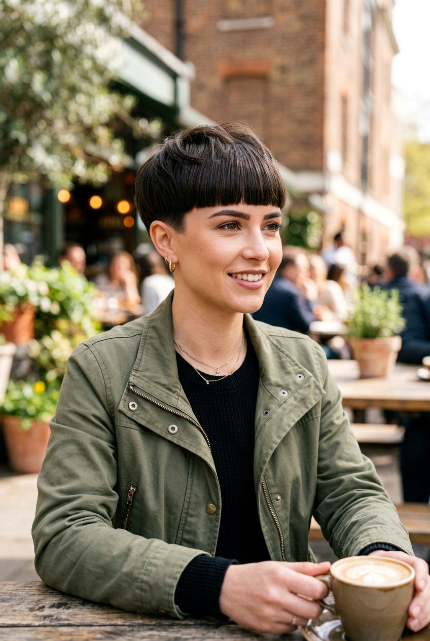 Blunt Bangs With Straight Pixie Bob - 20 blunt bangs for straight hair - 20 blunt bangs for straight hair