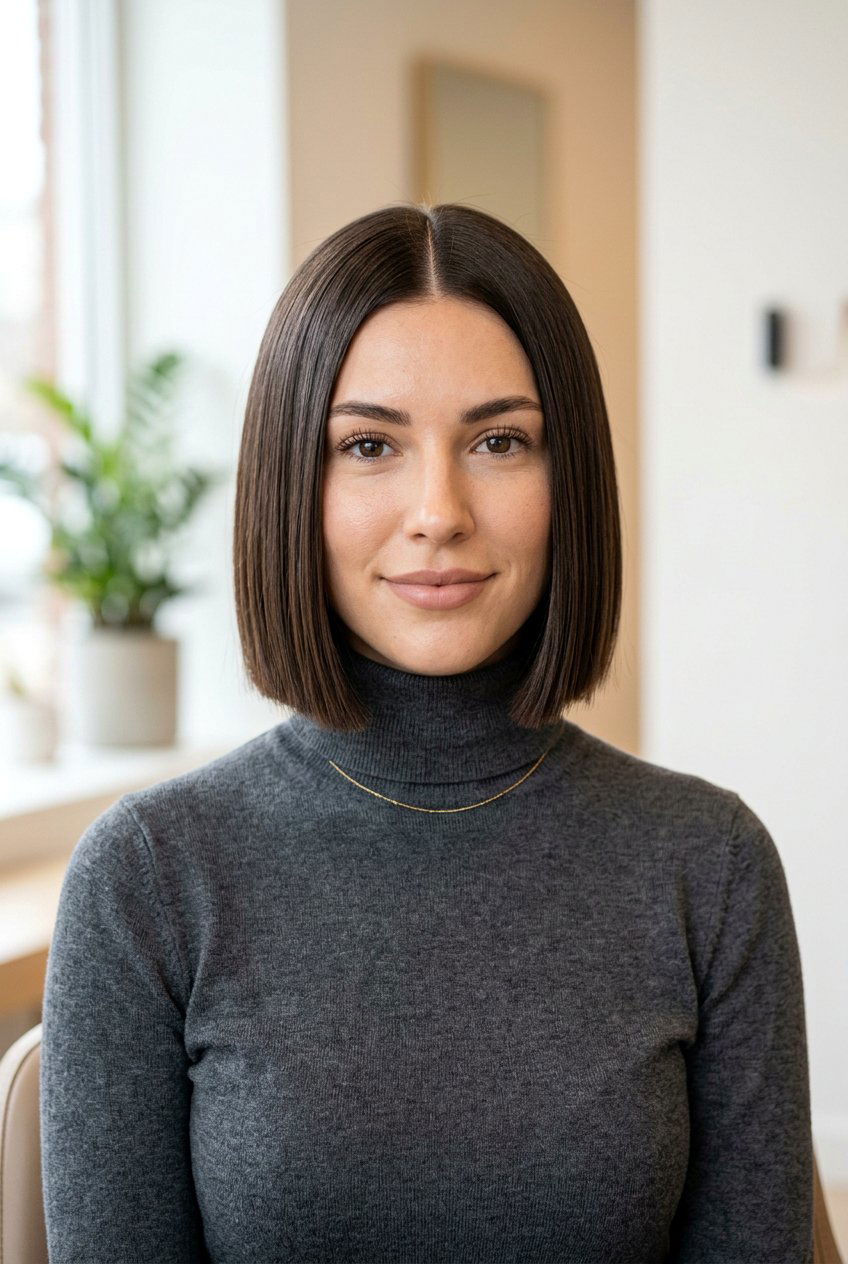 Blunt Bob - 20 straight hairstyles for short hair