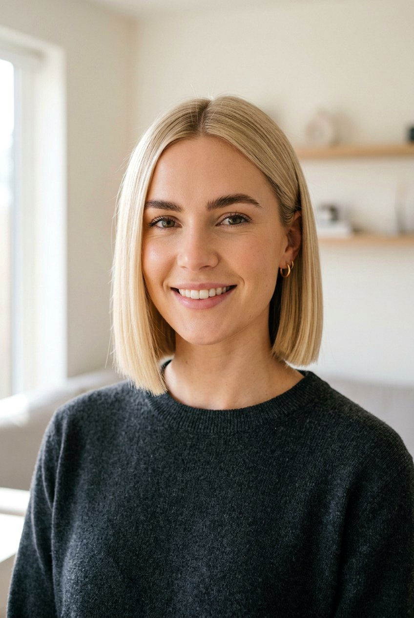 Blunt Bob - 20 short hairstyles for fine hair - 20 short hairstyles for fine hair