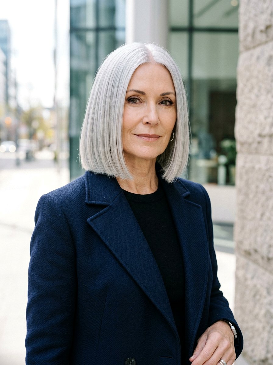 Blunt Bob For Silver Hair - 20 older women hairstyle ideas for gray hair - 20 older women hairstyle ideas for gray hair