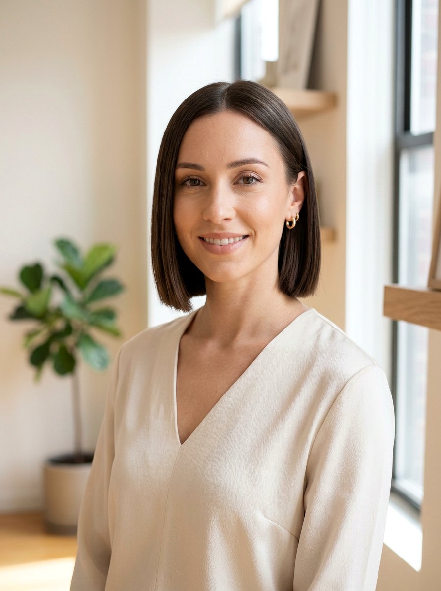 Blunt Bob For Straight Hair - 20 polished short haircut for women - 20 polished short haircut for women