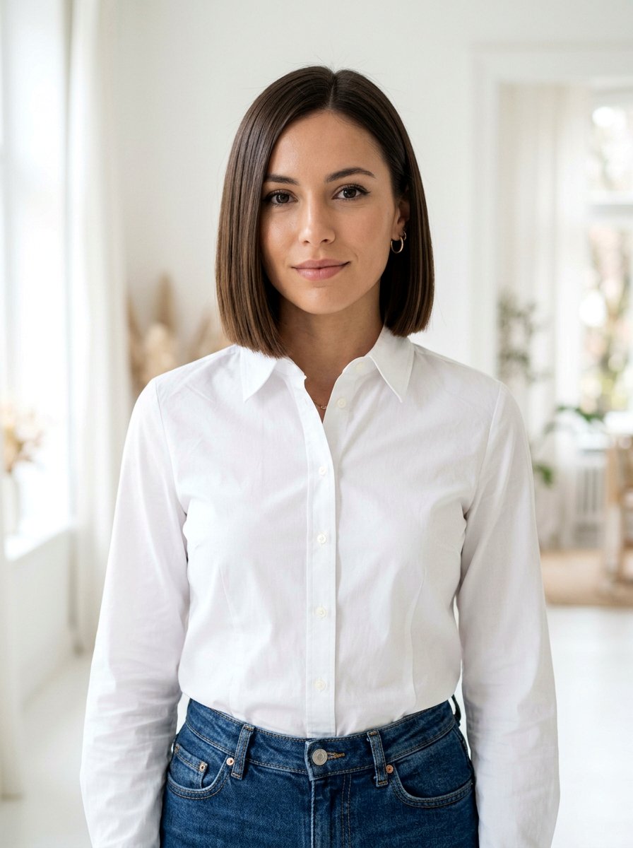 Blunt Bob Haircut - 20 polished haircut for naturally gray hair - 20 polished haircut for naturally gray hair