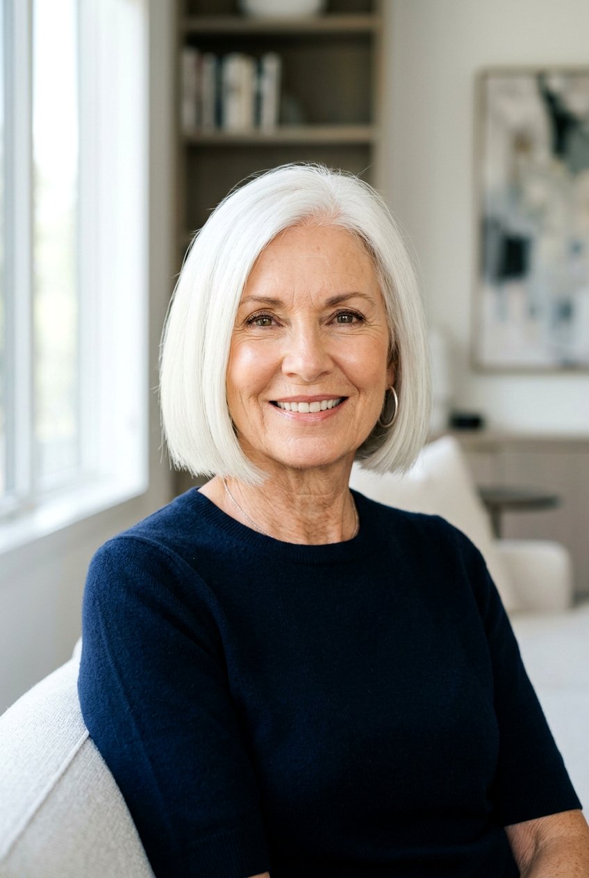 Blunt Bob Haircut - 20 flattering haircuts for older women - 20 flattering haircuts for older women