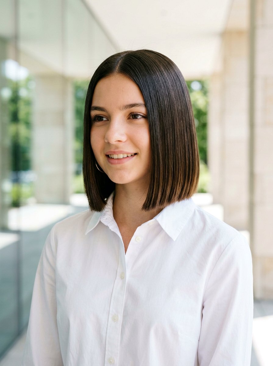 Blunt Bob Haircut - 20 trendy haircut for teenage girls 2026 - 20 trendy haircut for teenage girls 2026