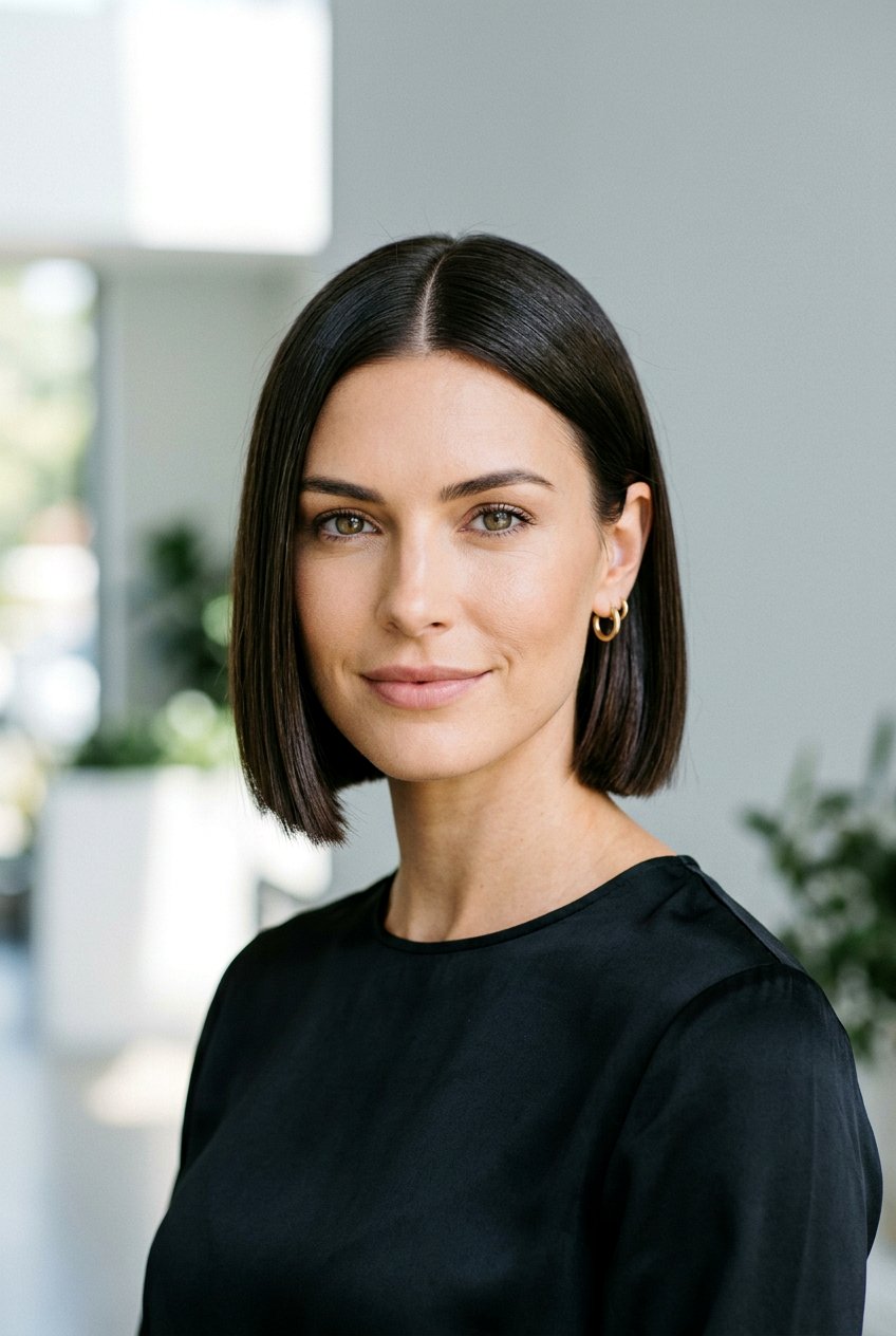 Blunt Bob Haircut - 20 haircuts for oval face shape - 20 haircuts for oval face shape