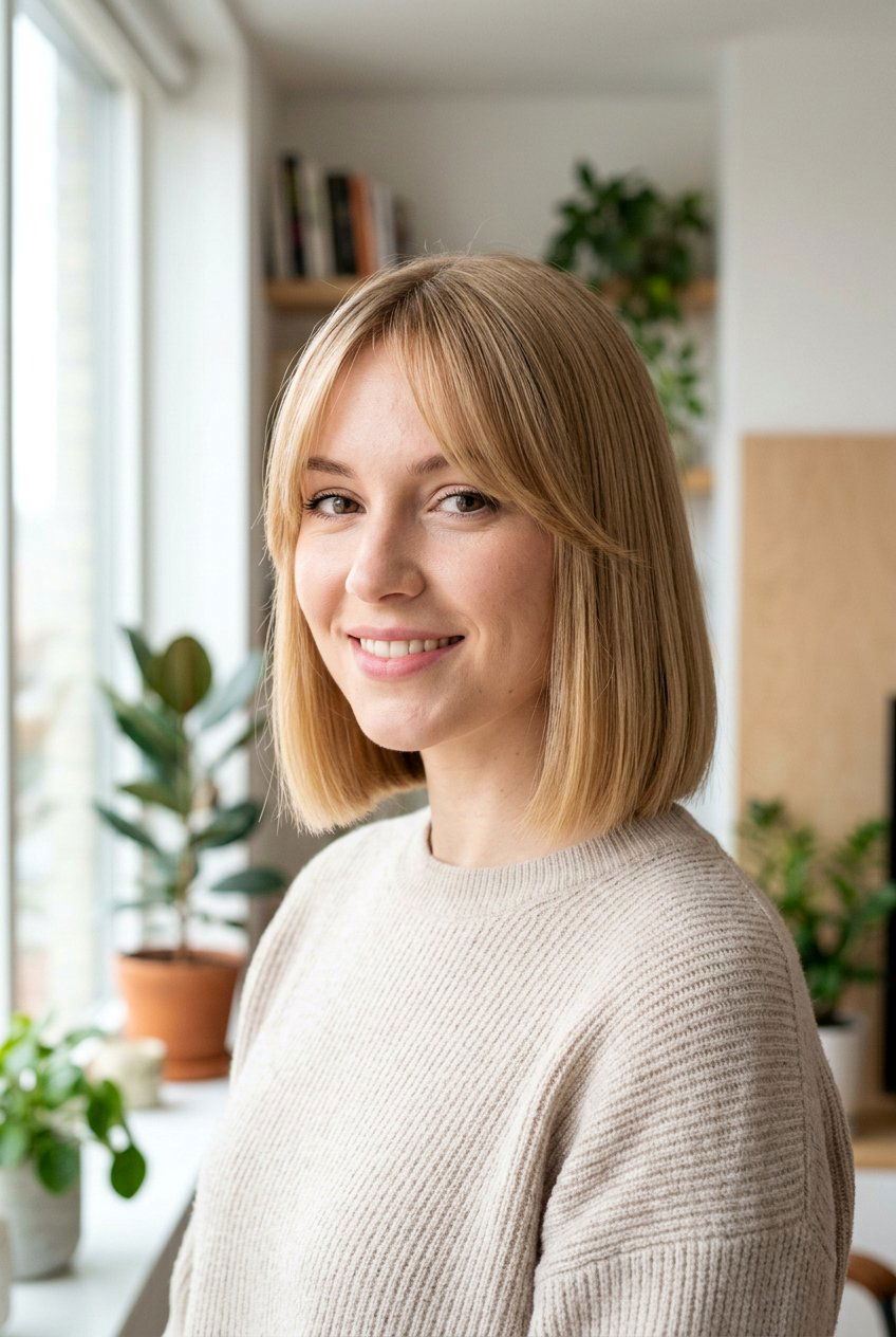 Blunt Bob Haircut For Fine Hair With Curtain Bangs - 20 blunt straight bob for fine hair - 20 blunt straight bob for fine hair