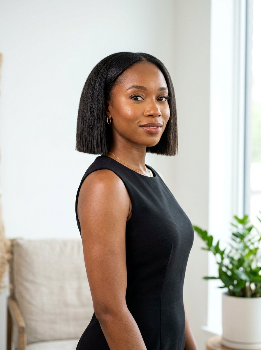 Blunt Bob On Stretched 4a Hair - 20 haircut for 4a natural hair - 20 haircut for 4a natural hair