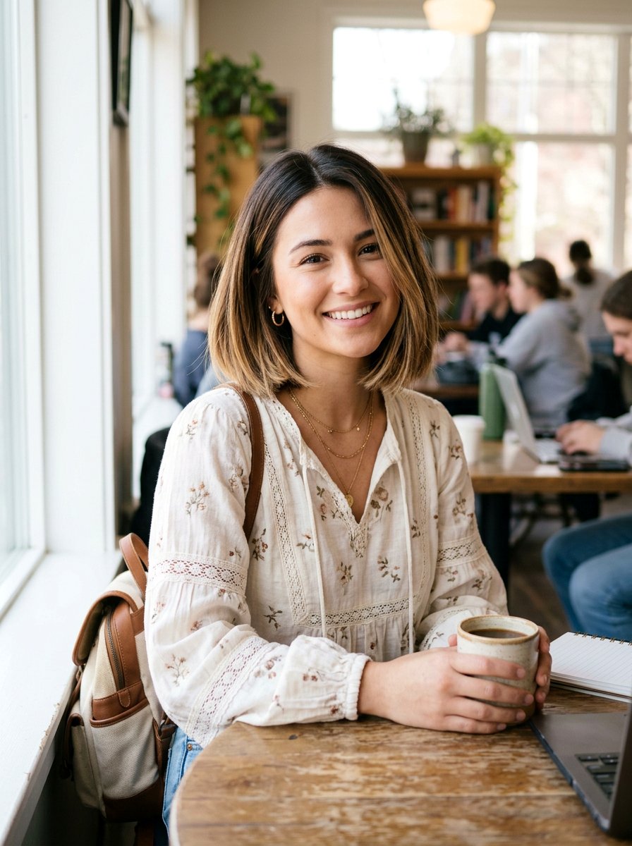 Blunt Bob With Balayage - 20 college girls blunt bob haircut - 20 college girls blunt bob haircut