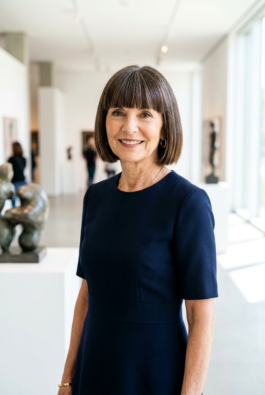 Blunt Bob With Bangs - 20 wedding guest hairstyles for older women - 20 wedding guest hairstyles for older women