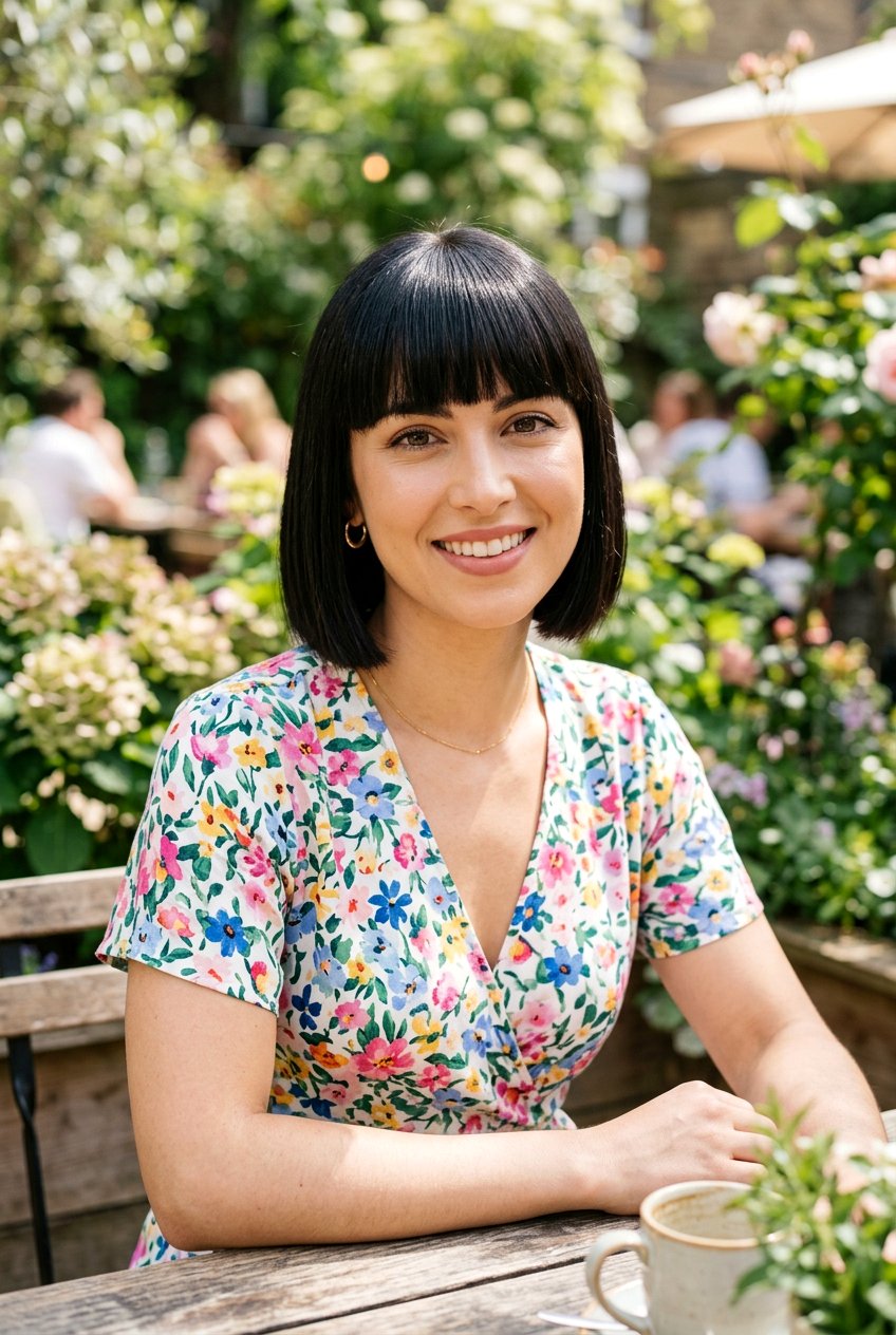 Blunt Bob With Bangs - 20 fresh spring haircut ideas - 20 fresh spring haircut ideas