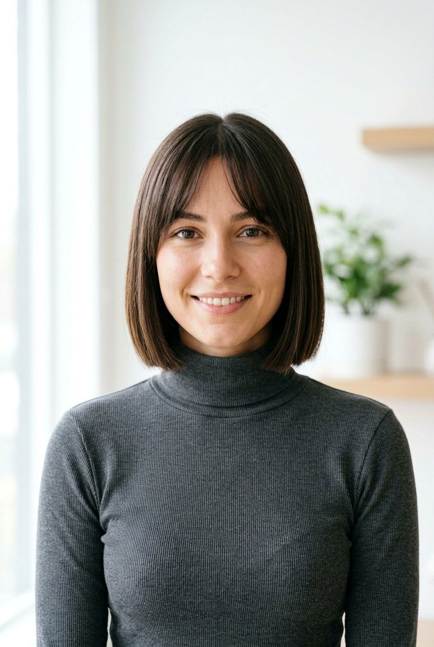 Blunt Bob With Curtain Bangs - 20 curtain bangs with bob for mature women - 20 curtain bangs with bob for mature women