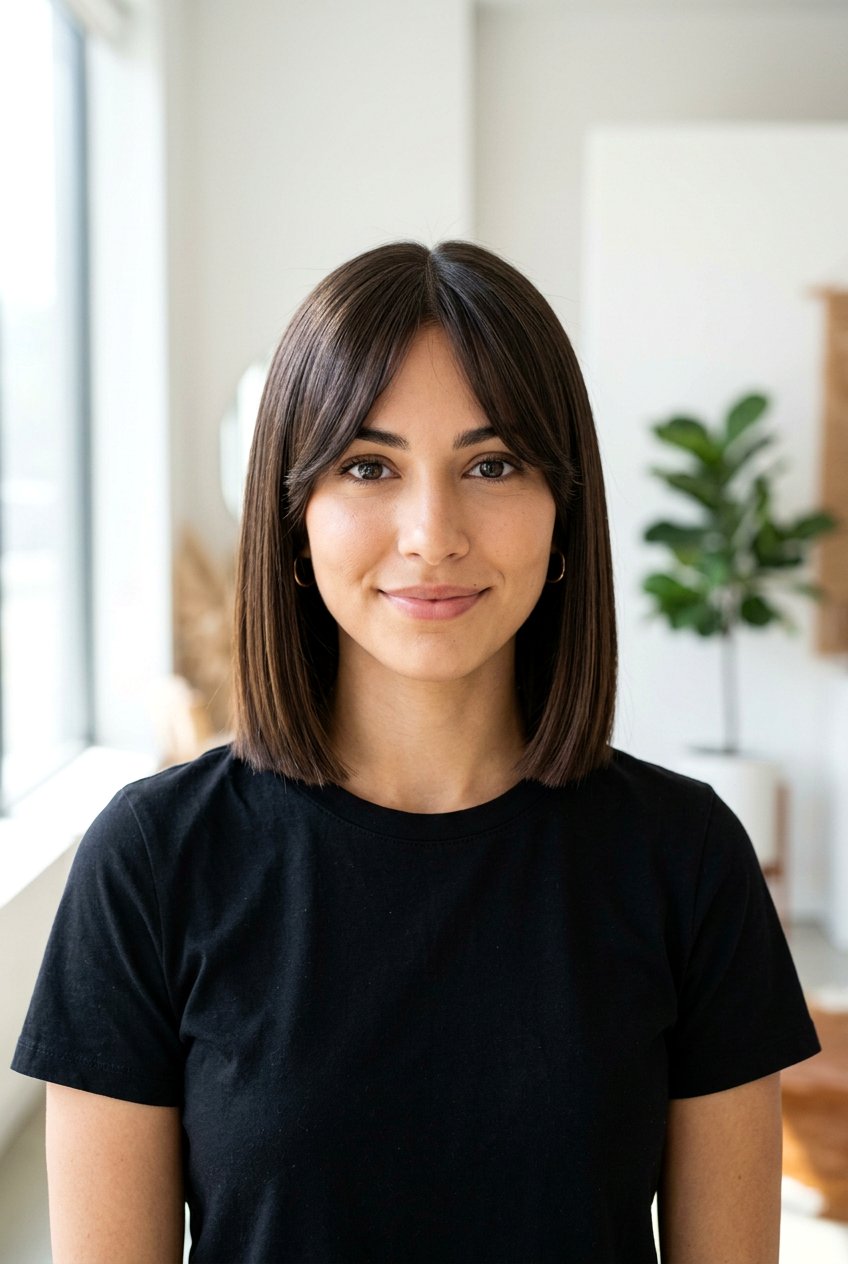 Blunt Bob With Curtain Bangs - 20 bob with curtain bangs - 20 bob with curtain bangs