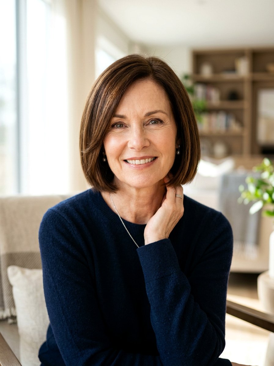 Blunt Bob With Face Framing Layers - 20 short bob with volume for older women - 20 short bob with volume for older women