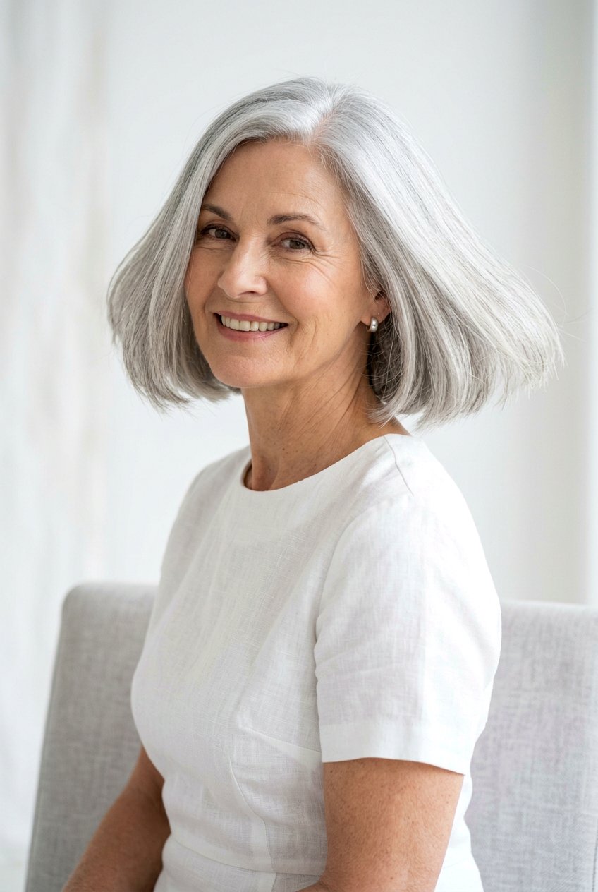 Blunt Bob With Internal Layers - 20 layered haircut for women over 60 with thin hair - 20 layered haircut for women over 60 with thin hair