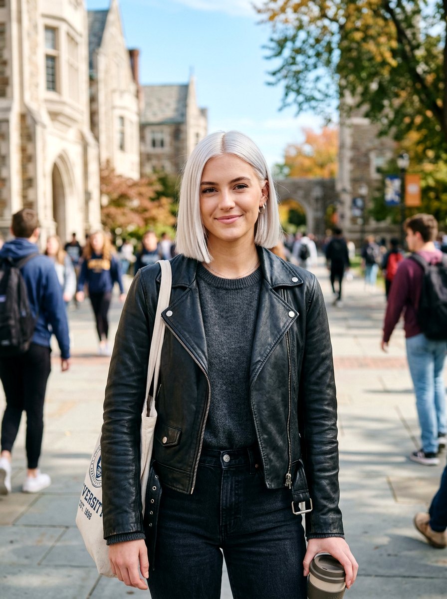 Blunt Bob With Platinum Blonde - 20 college girls blunt bob haircut - 20 college girls blunt bob haircut
