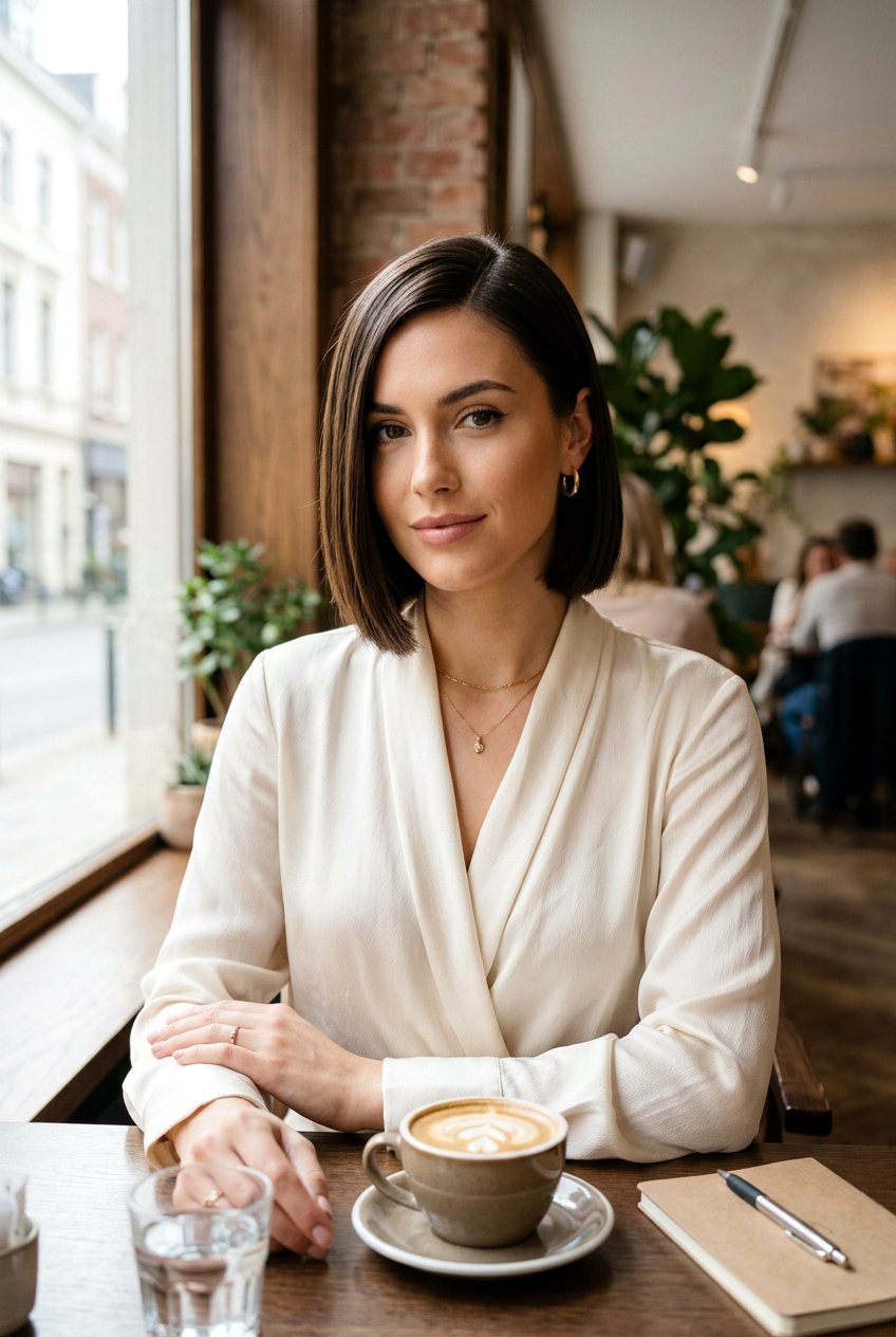 Blunt Bob With Side Part - 20 haircut for thinning crown women - 20 haircut for thinning crown women