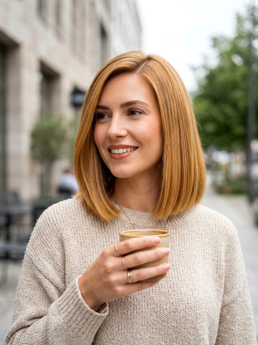 Blunt Bob With Side Part Straight Haircut - 20 straight haircut with blunt ends - 20 straight haircut with blunt ends