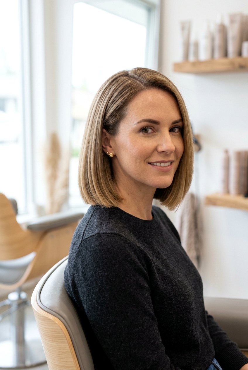 Blunt Bob for Thinning Hair - 20 hairstyles to cover bald spots - 20 hairstyles to cover bald spots