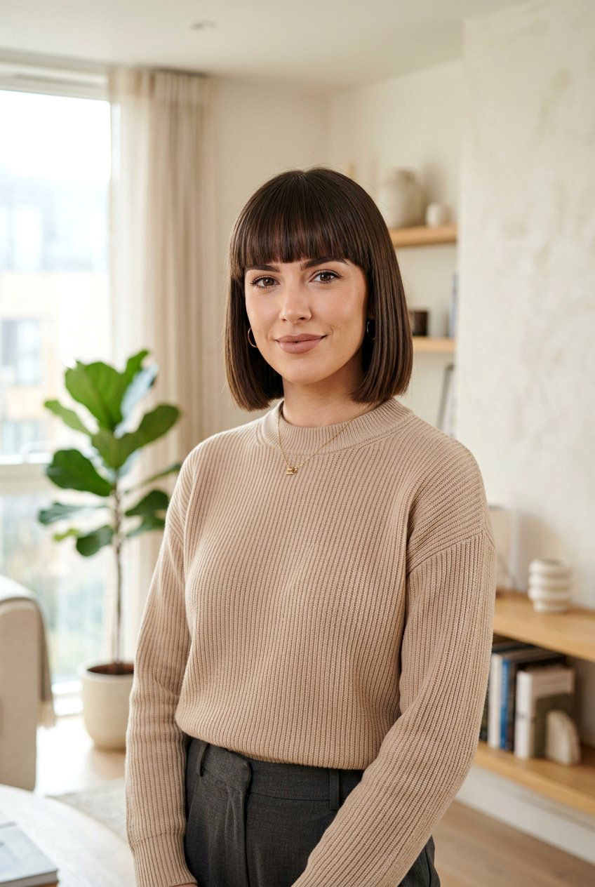 Blunt Bob with Bangs - 20 blunt haircut for thin ends - 20 blunt haircut for thin ends