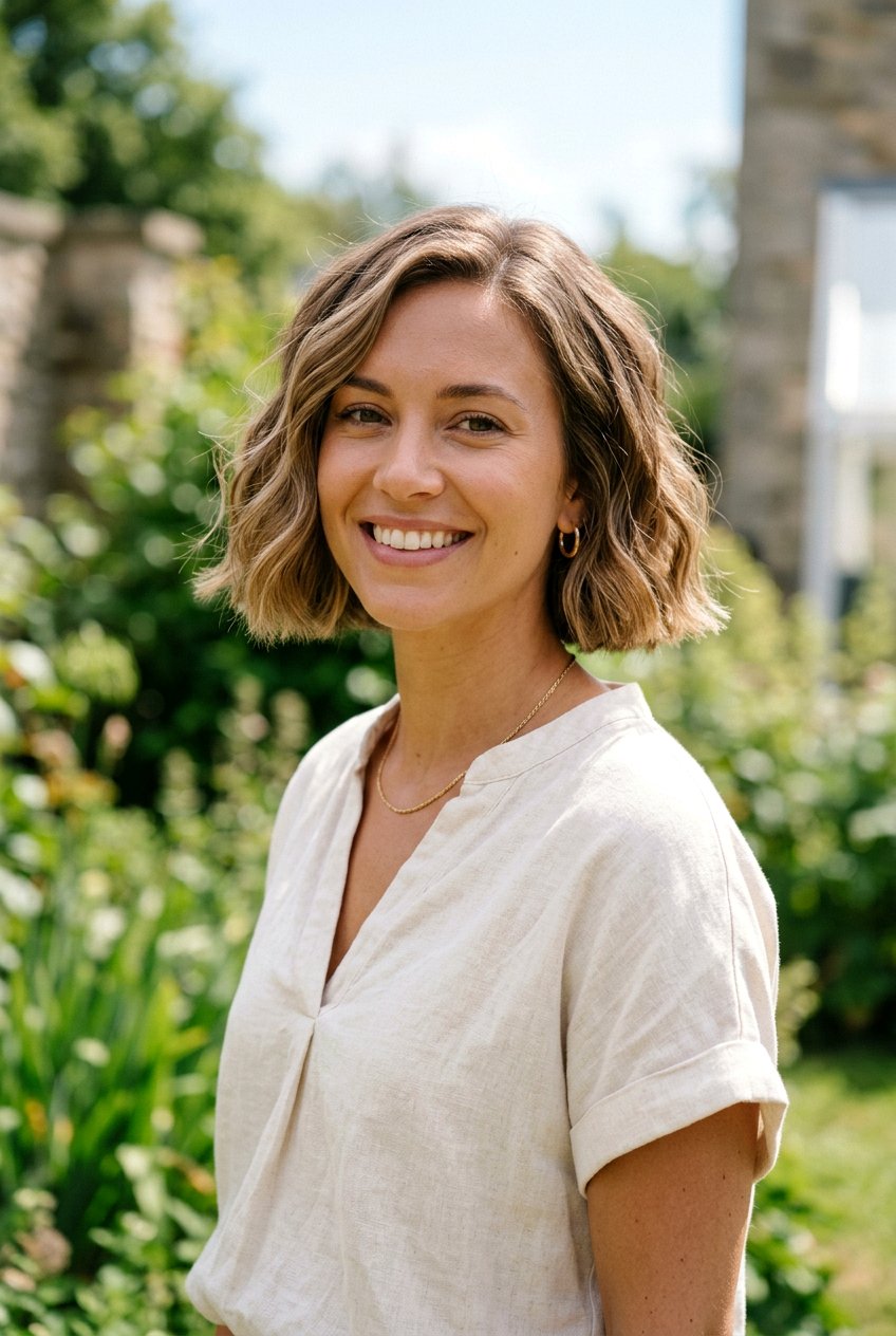 Blunt Bob with Natural Texture - 20 blunt haircut for thin ends - 20 blunt haircut for thin ends