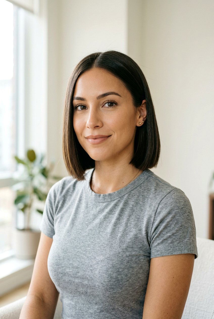 Blunt Chin Length Bob - 20 low maintenance bob for moms - 20 low maintenance bob for moms