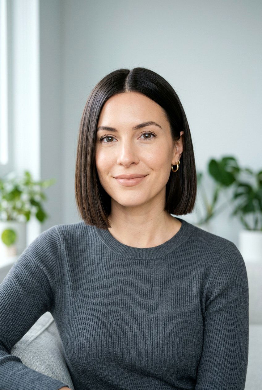 Blunt Chin Length Bob - 20 short haircuts for thick hair - 20 short haircuts for thick hair