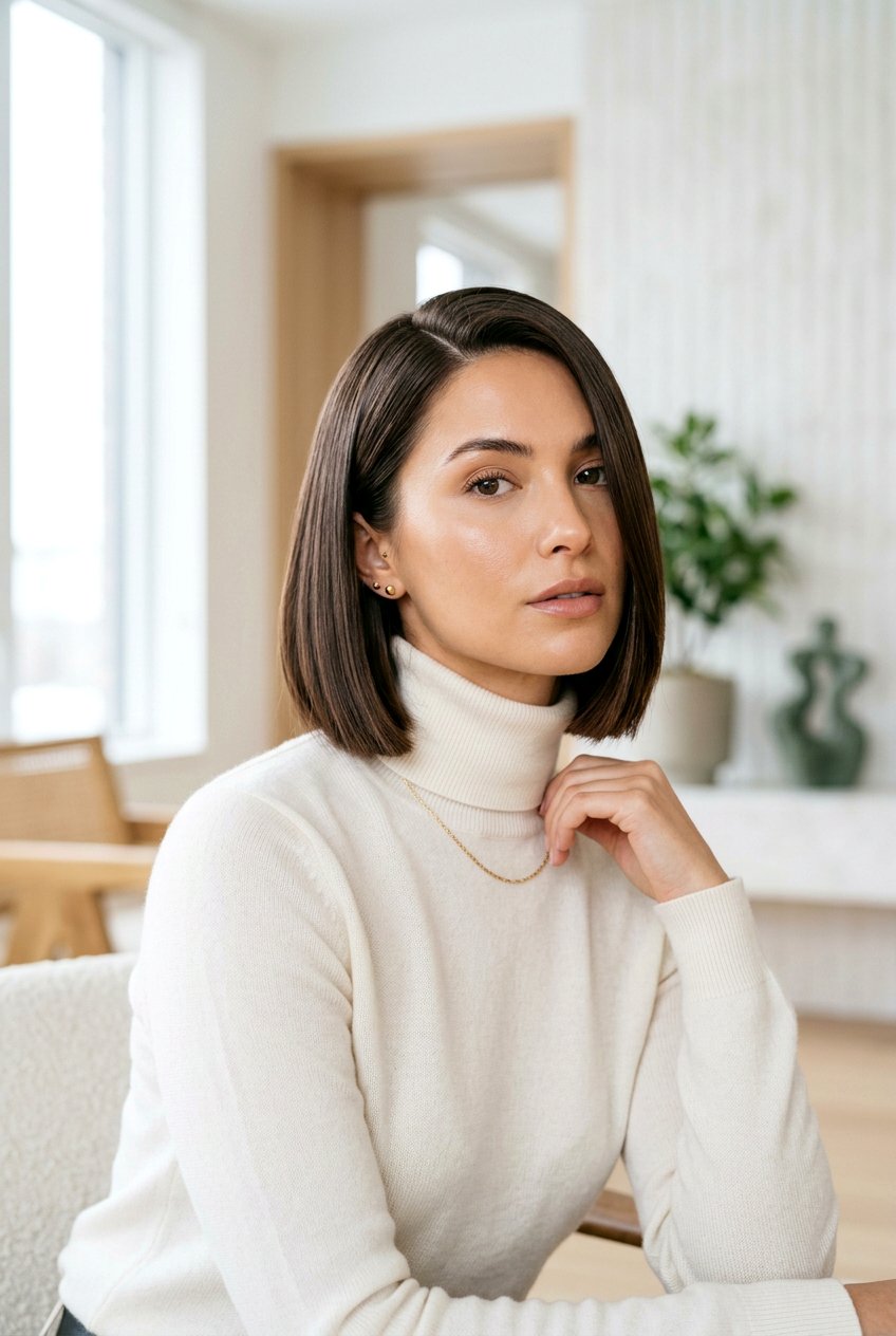 Blunt Chin Length Bob - 20 trendy short hairstyles 2026 - 20 trendy short hairstyles 2026