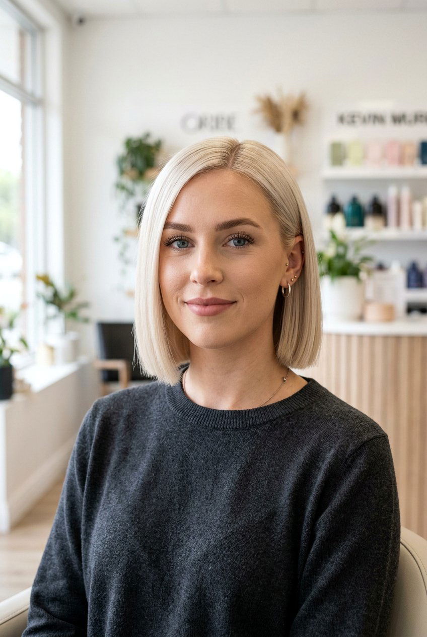 Blunt Chin Length Bob - 20 easy short hairstyles for busy women - 20 easy short hairstyles for busy women