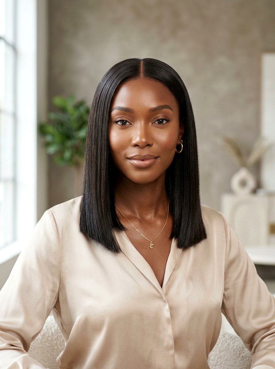 Blunt Collarbone Haircut - 20 trendy haircut for black women 2026 - 20 trendy haircut for black women 2026