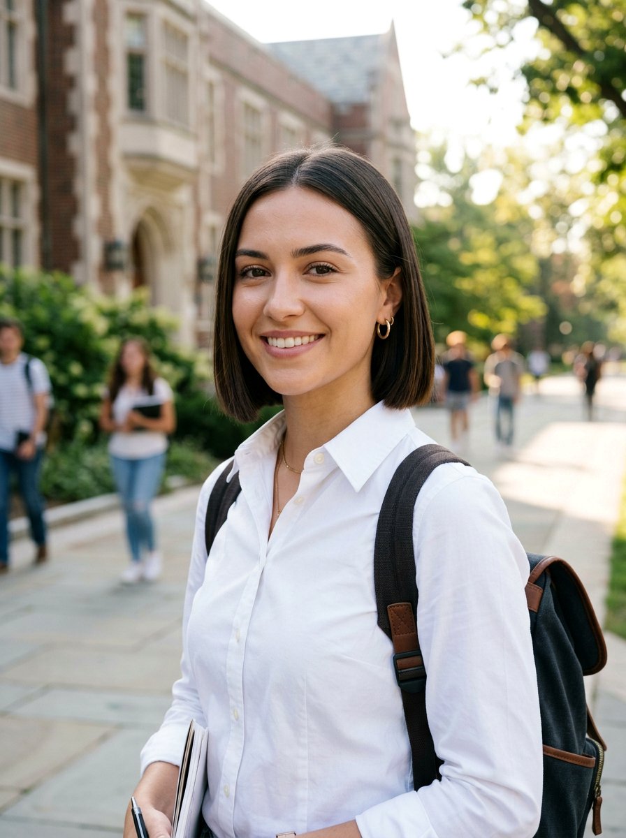 Blunt Cut Bob - 20 college girls polished internship hairstyle - 20 college girls polished internship hairstyle