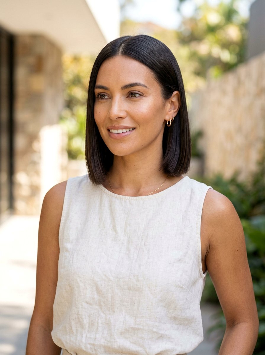 Blunt Cut Bob - 20 sleek hairstyle for humid climate - 20 sleek hairstyle for humid climate