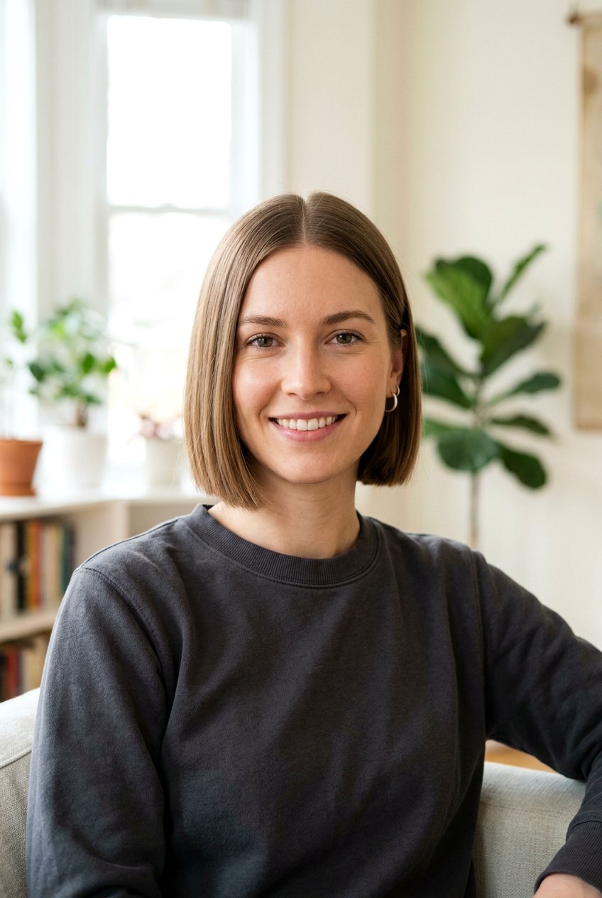 Blunt Cut Bob With Middle Part For Fine Hair - 20 blunt straight bob for fine hair - 20 blunt straight bob for fine hair