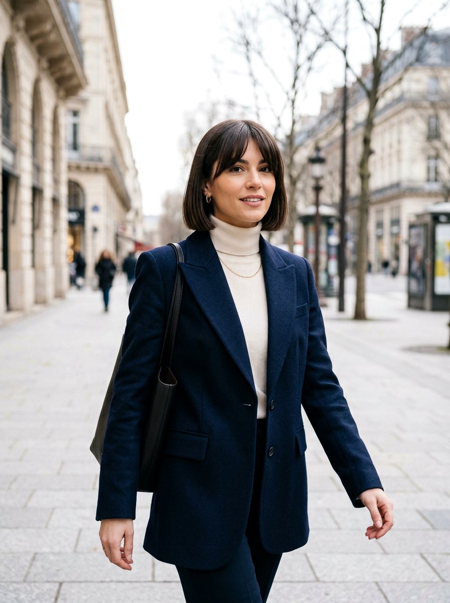 Blunt Cut French Bob With Curtain Fringe - 20 french bob with curtain fringe - 20 french bob with curtain fringe