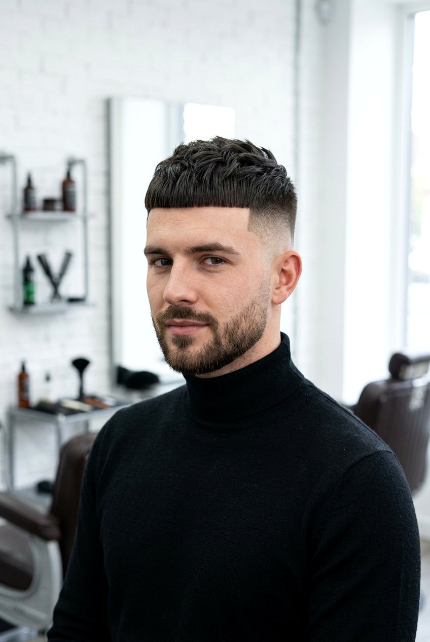 Blunt Cut French Crop High Fade - 20 french crop for thick straight hair men - 20 french crop for thick straight hair men