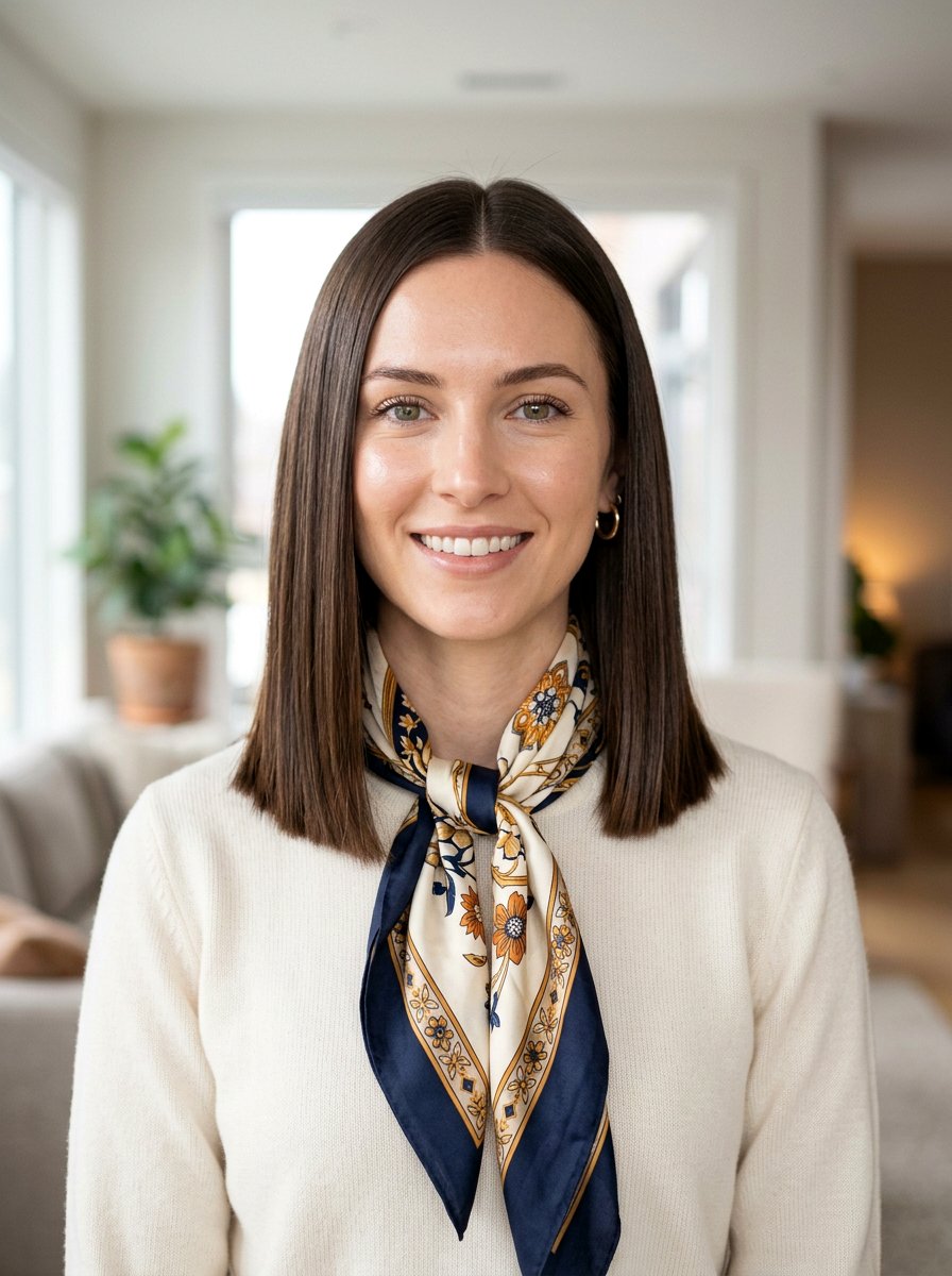 Blunt Cut Lob - 20 polished lob for mature women - 20 polished lob for mature women